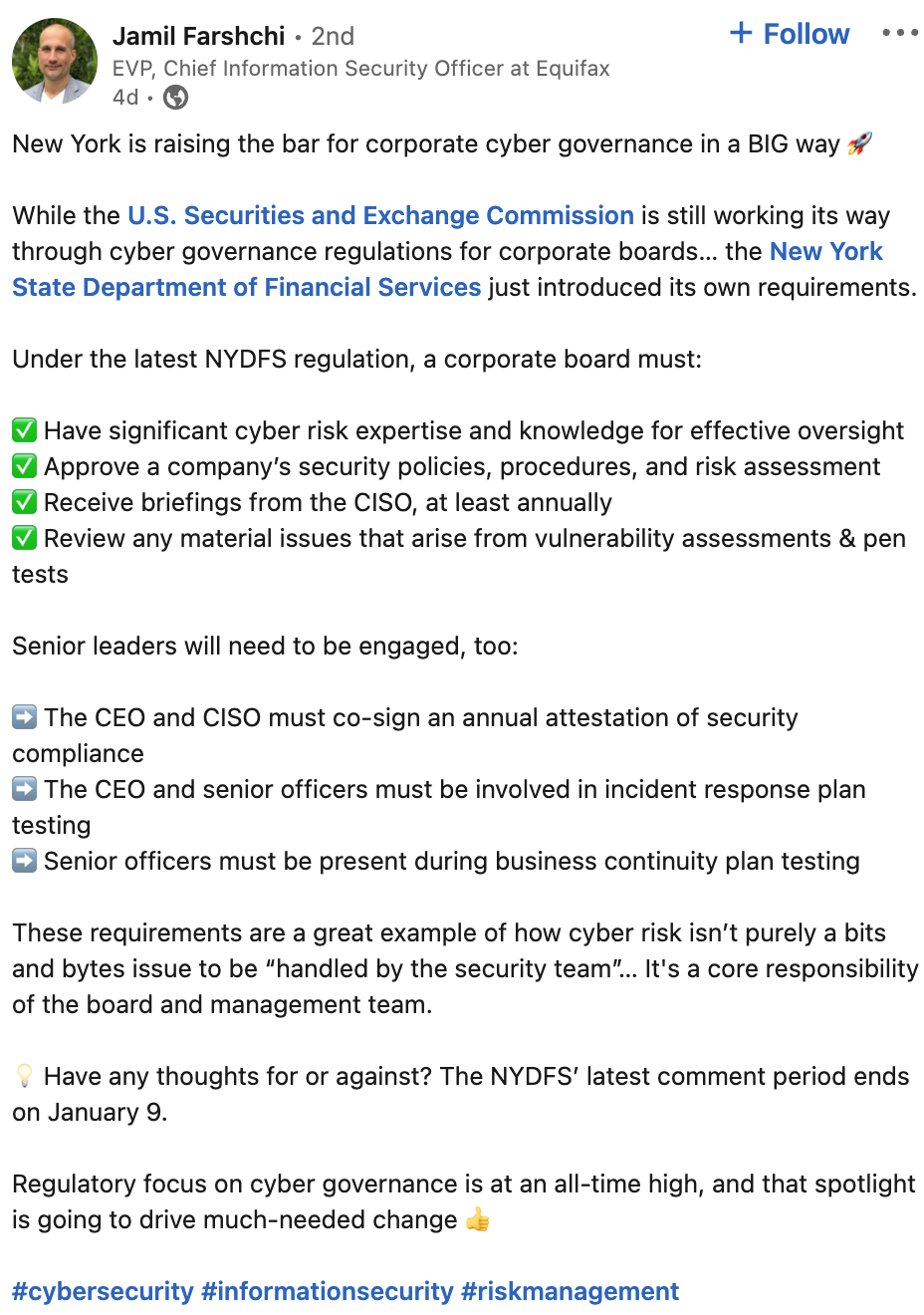 NYDFS cybersecurity