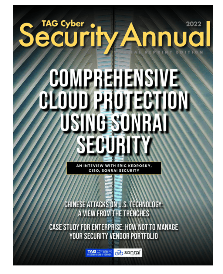 TAG Cyber Security Annual report highlighting an interview with CISO of Sonrai Security